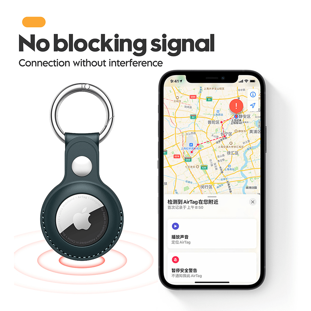 Keychain Leather Case For AirTag - Trax4u