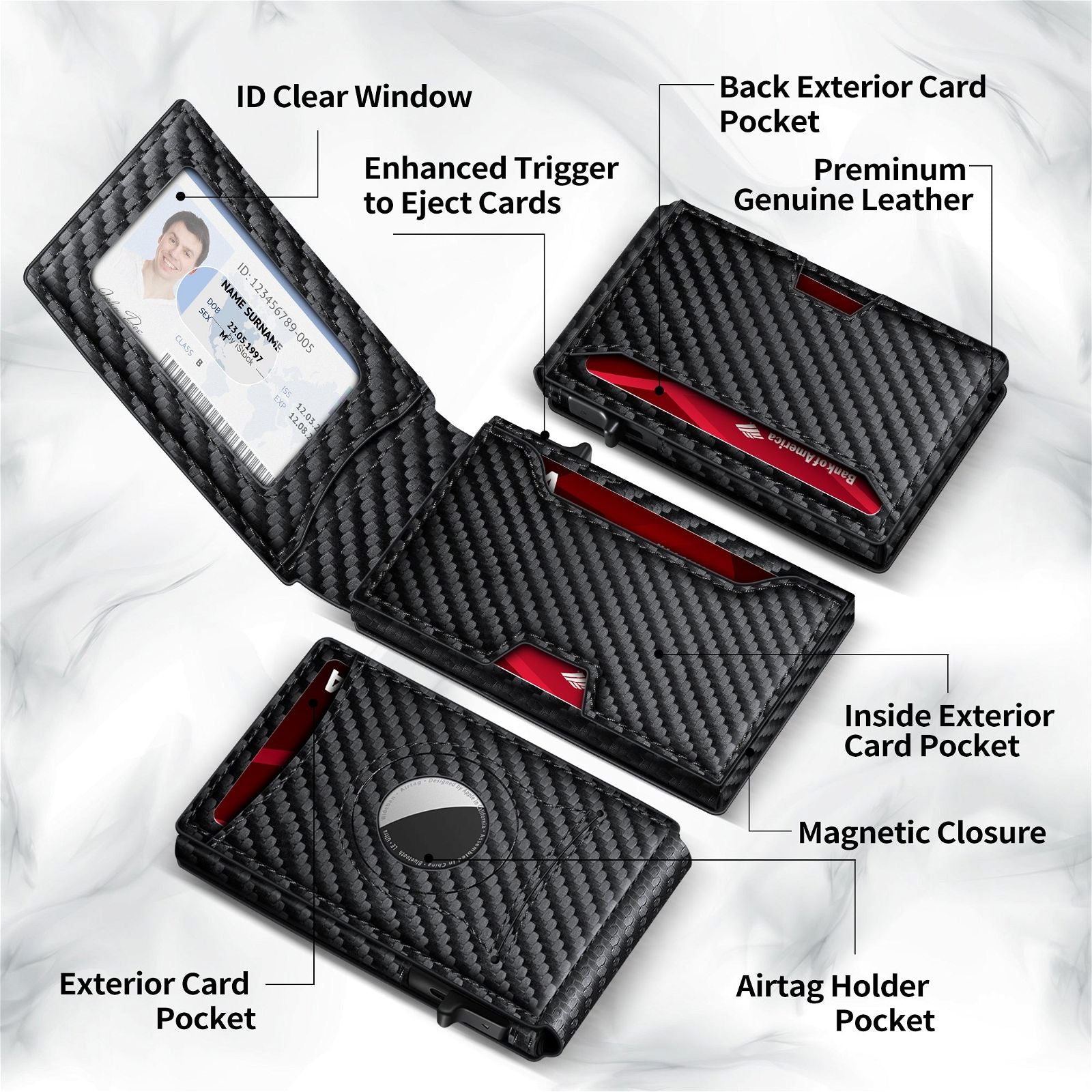 RFID Blocking AirTag Card Holder - Trax4u