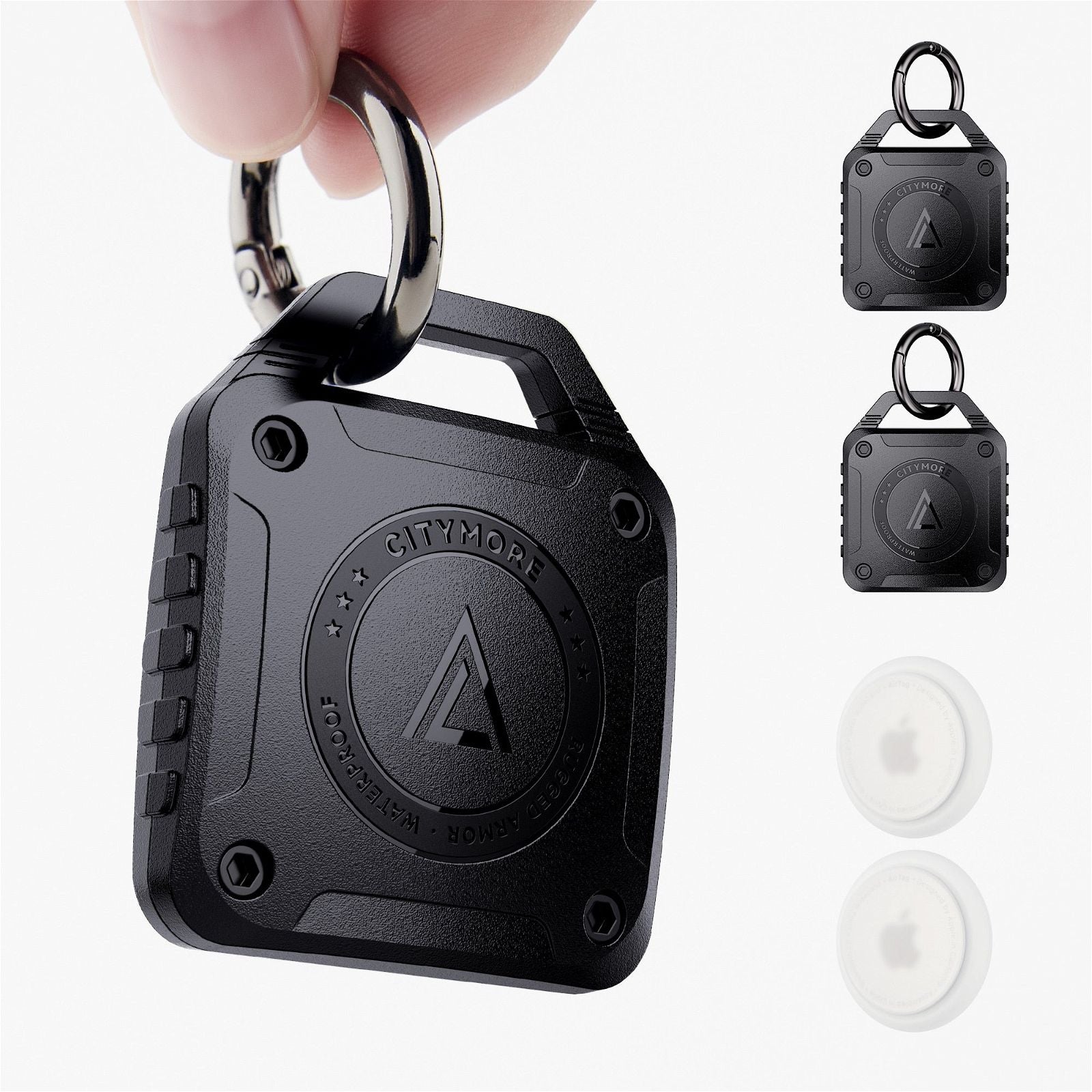 2 Pack Anti-Scratch Keychain for AirTag