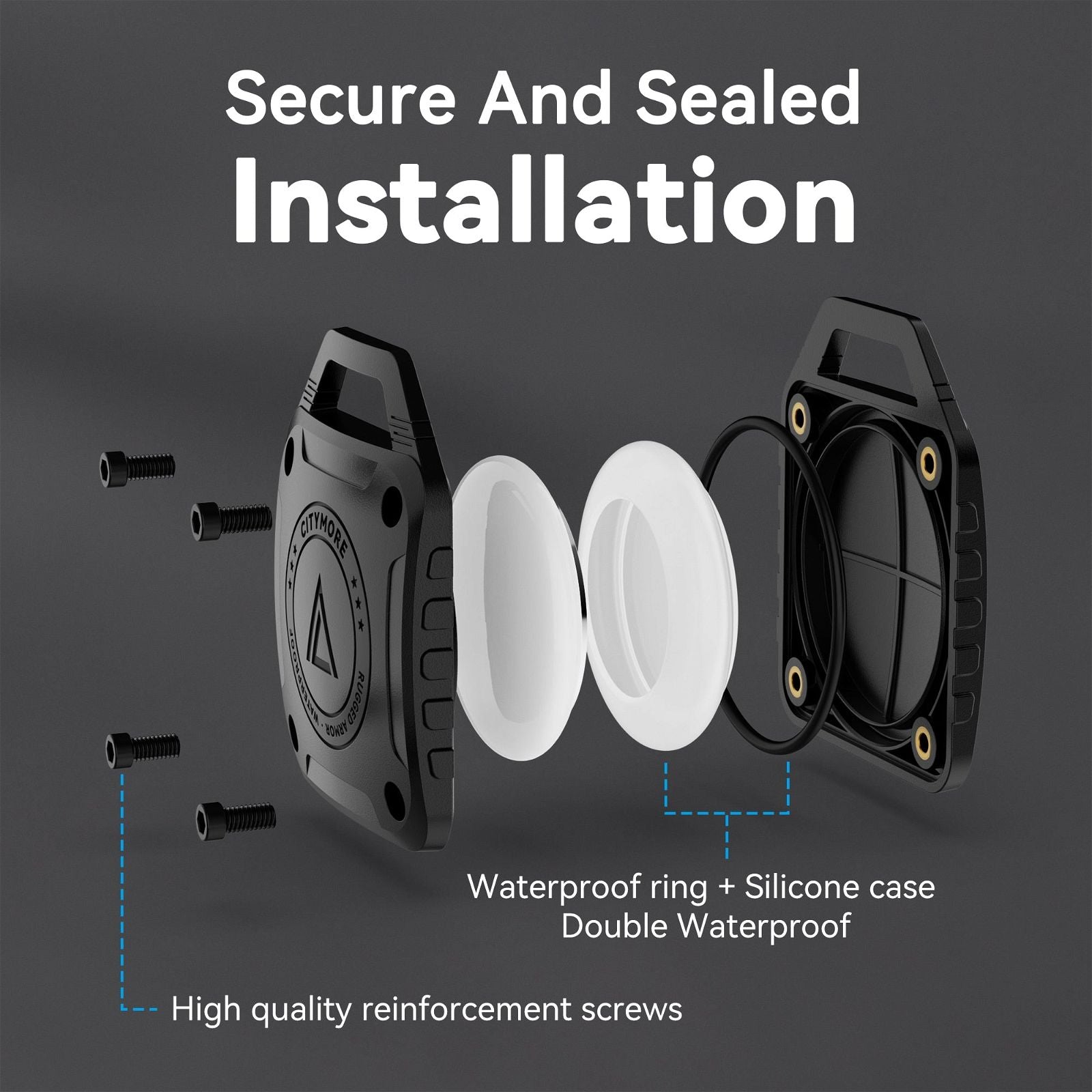 2 Pack Anti-Scratch Keychain for AirTag