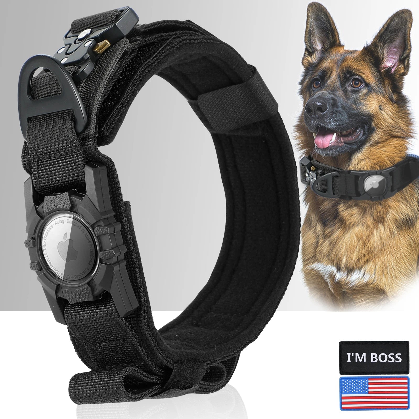 Tactical AirTag Dog Collar