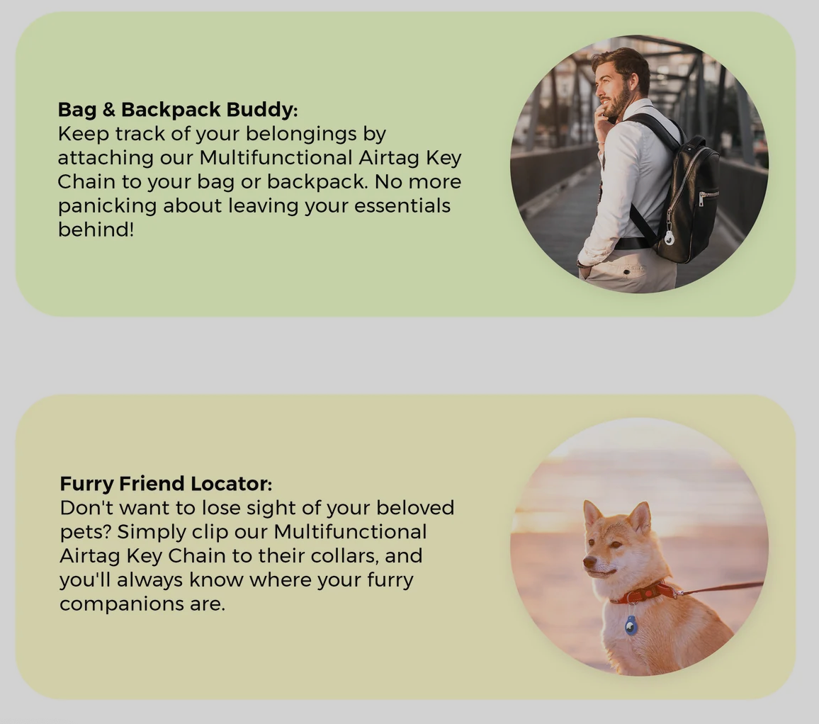 AirTag KeyChain Luggage Tag