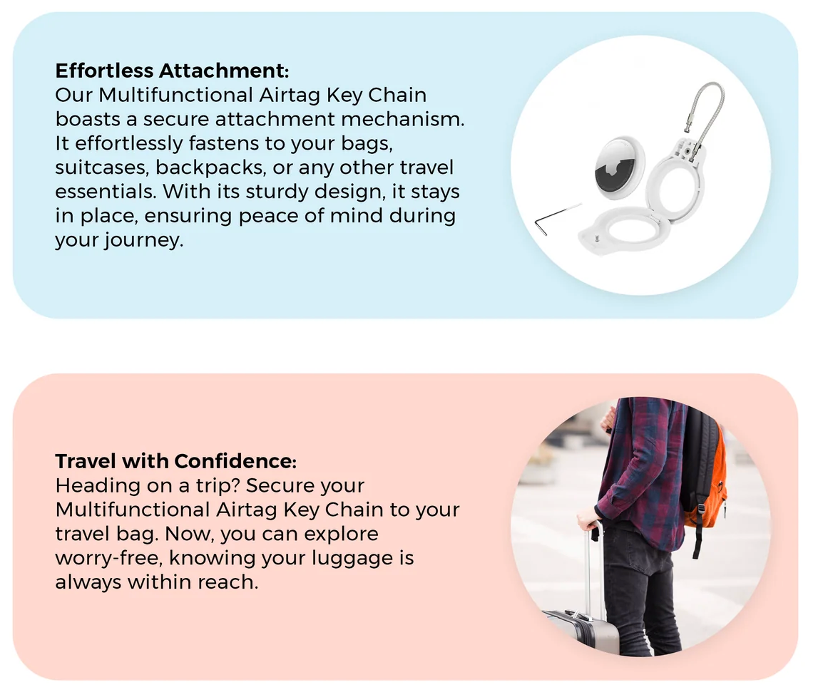 AirTag KeyChain Luggage Tag