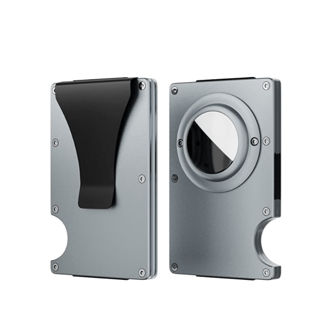 Aluminum AirTag Card Holder with Cash Strap - Trax4u