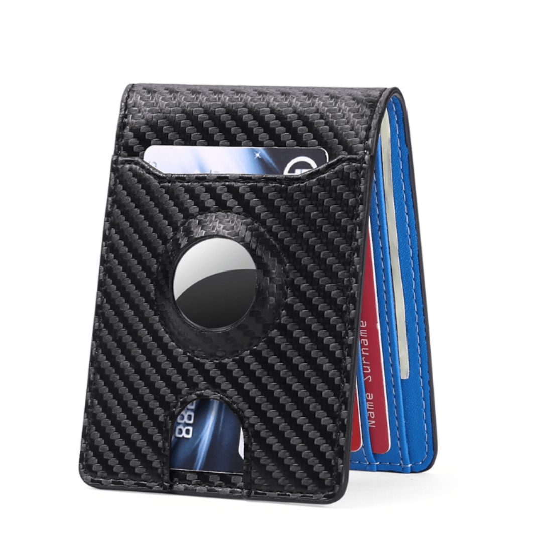 Carbon Fiber RFID Protected Leather Wallet