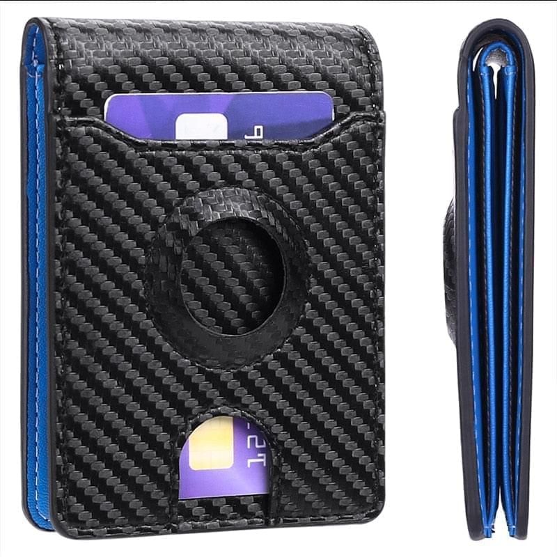 Carbon Fiber RFID Protected Leather Wallet