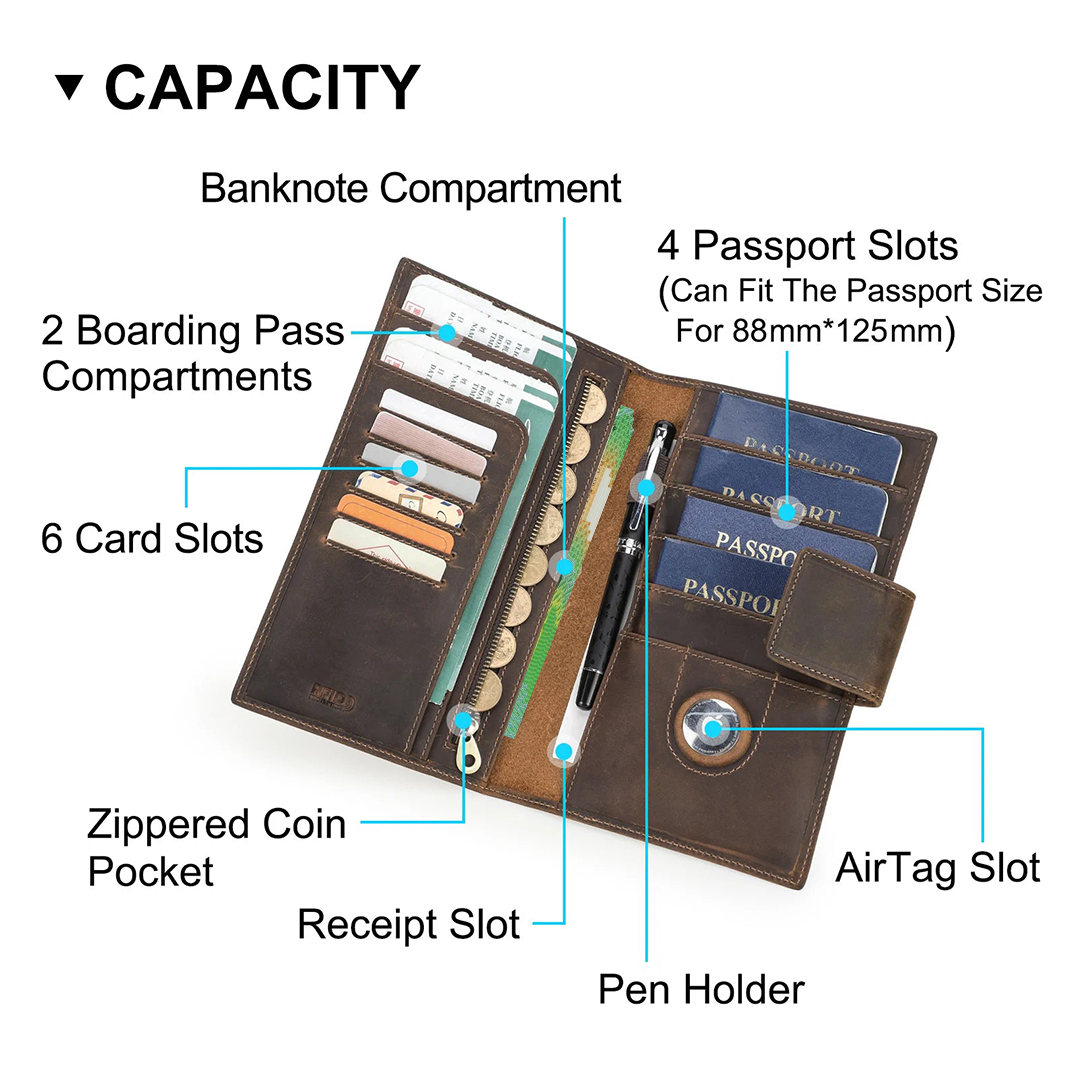 Family AirTag Passport Wallet