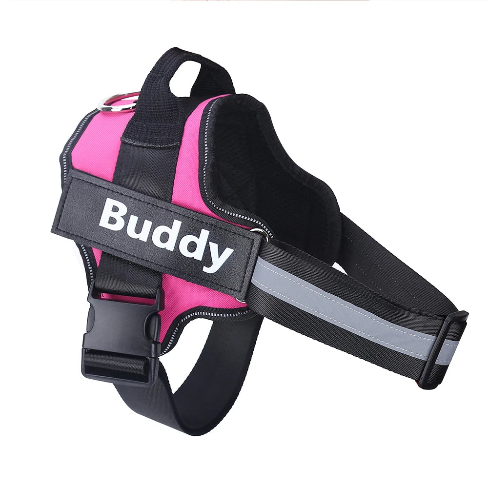 Dog Harness Reflective Breathable Adjustable Pet Harness For Dog Vest ID Custom Patch Outdoor Walking Dog Supplies Trax4u