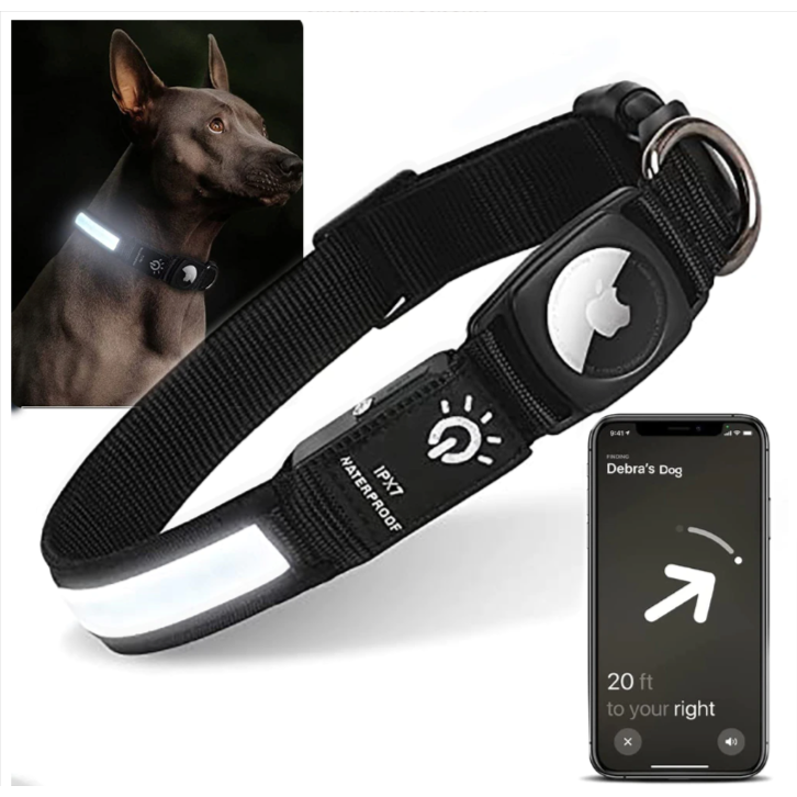 Illuminated AirTag Collar