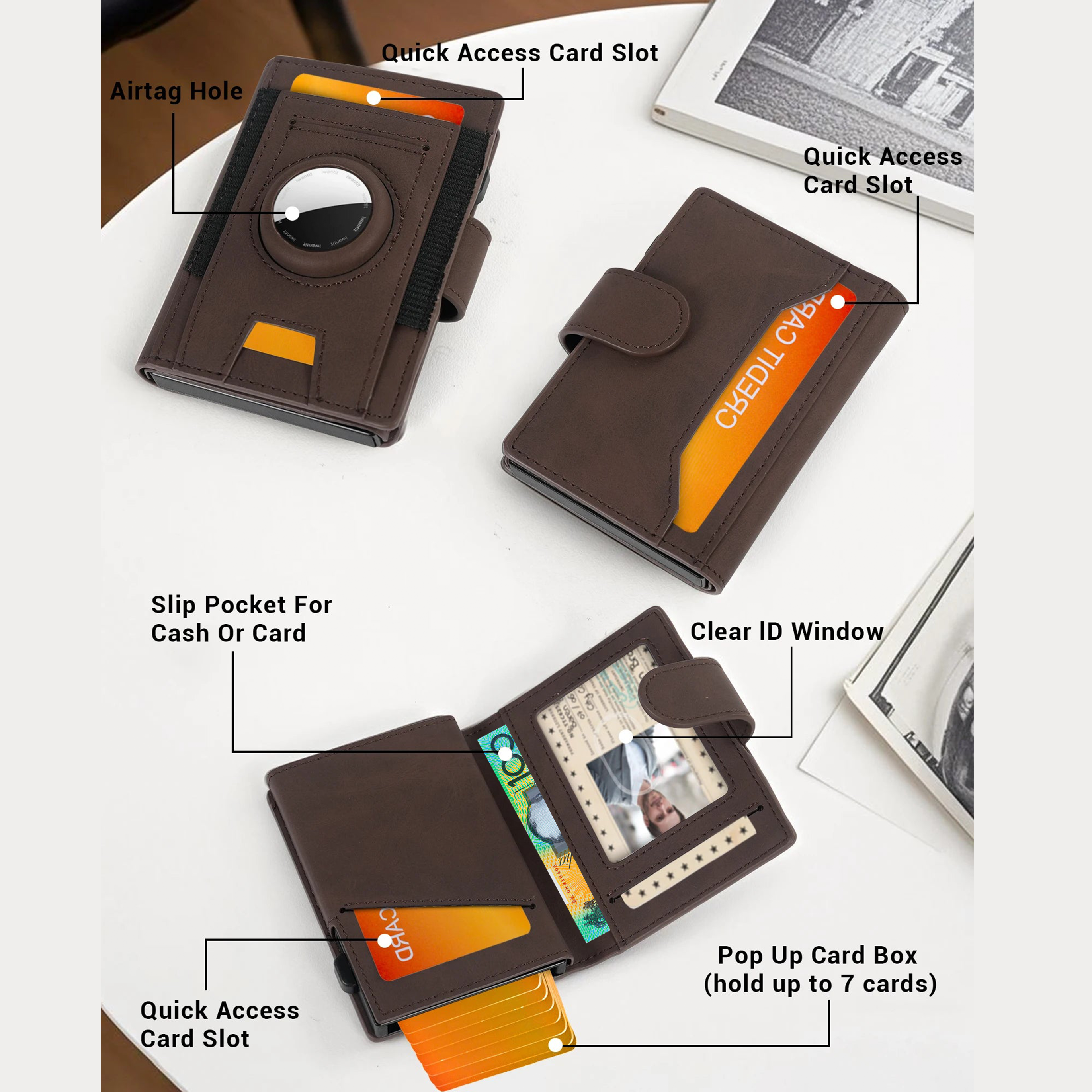 NEW Slim Bifold AirTag Card Holder
