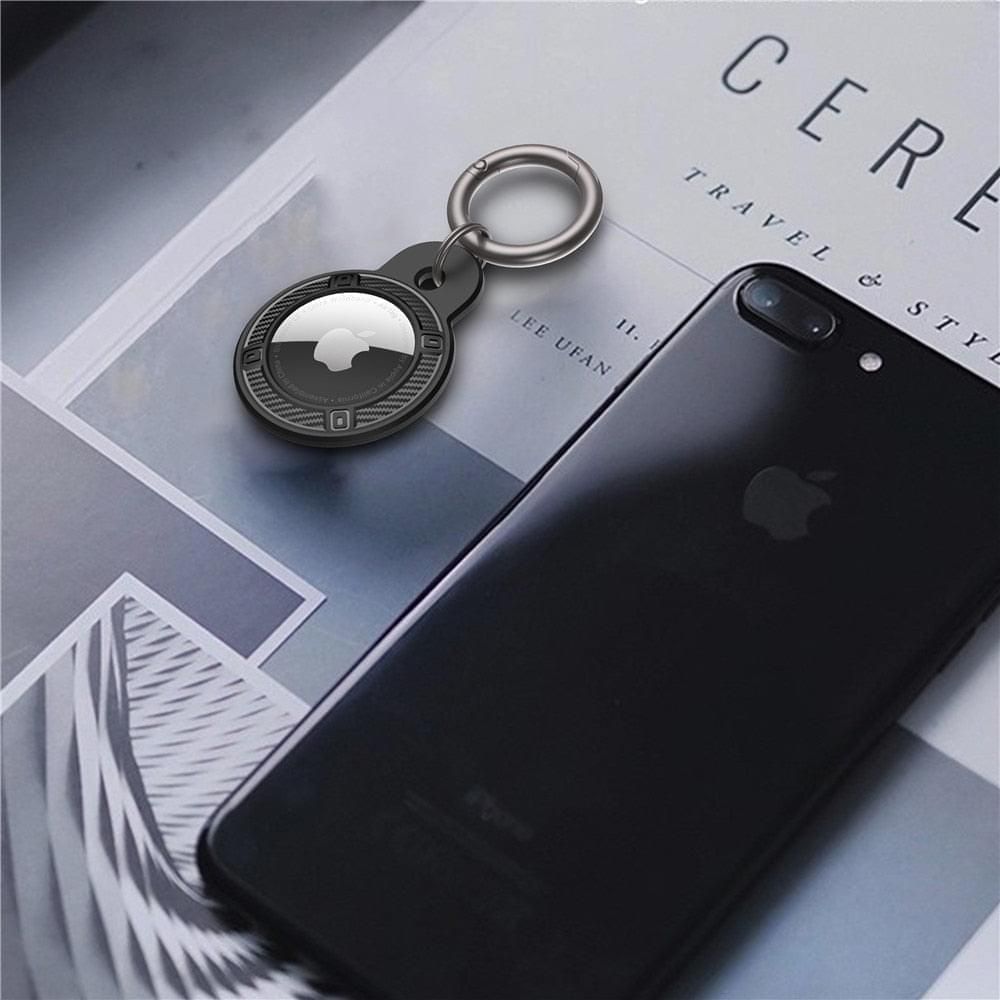 Keychain for AirTag Carbon