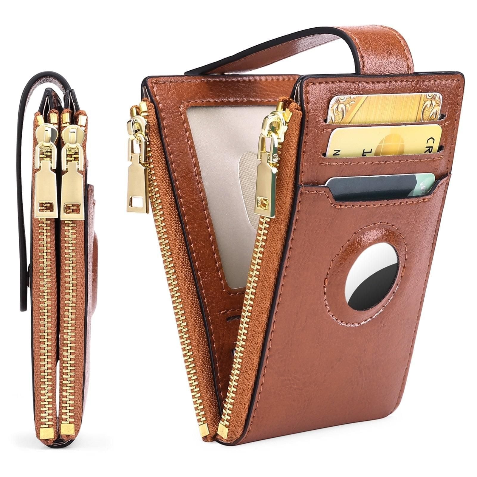 Ladies AirTag Leather Purse