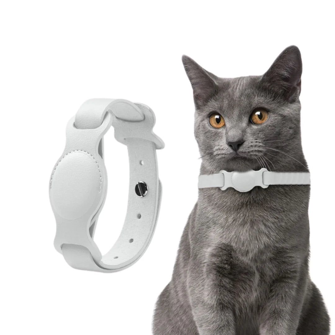 Leather AirTag Cat Collar