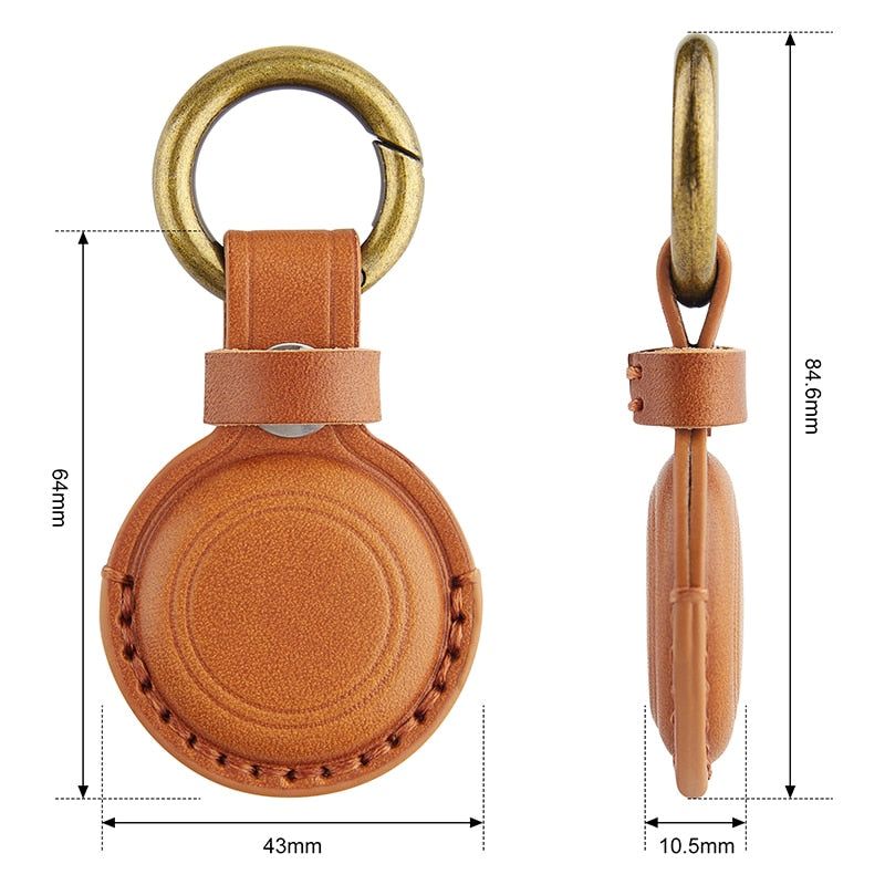 Leather Airtag Keychain