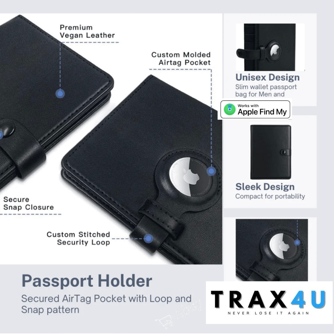 Luxury AirTag Passport Holder