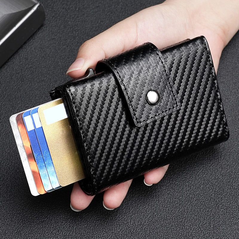 Luxury Genuine Leather AirTag Wallet