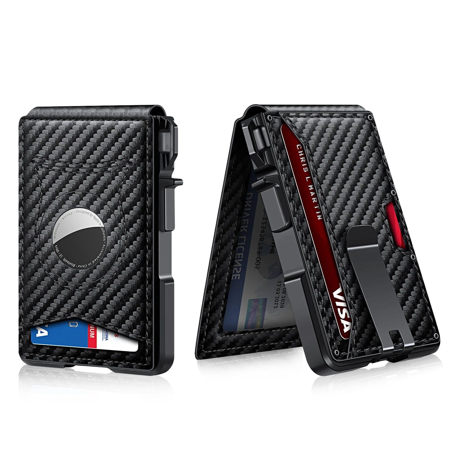 Magnetic RFID Slim AirTag Wallet - Trax4u
