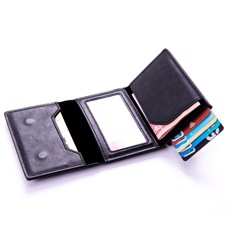 Pop-up AirTag Leather Wallet Trax4u