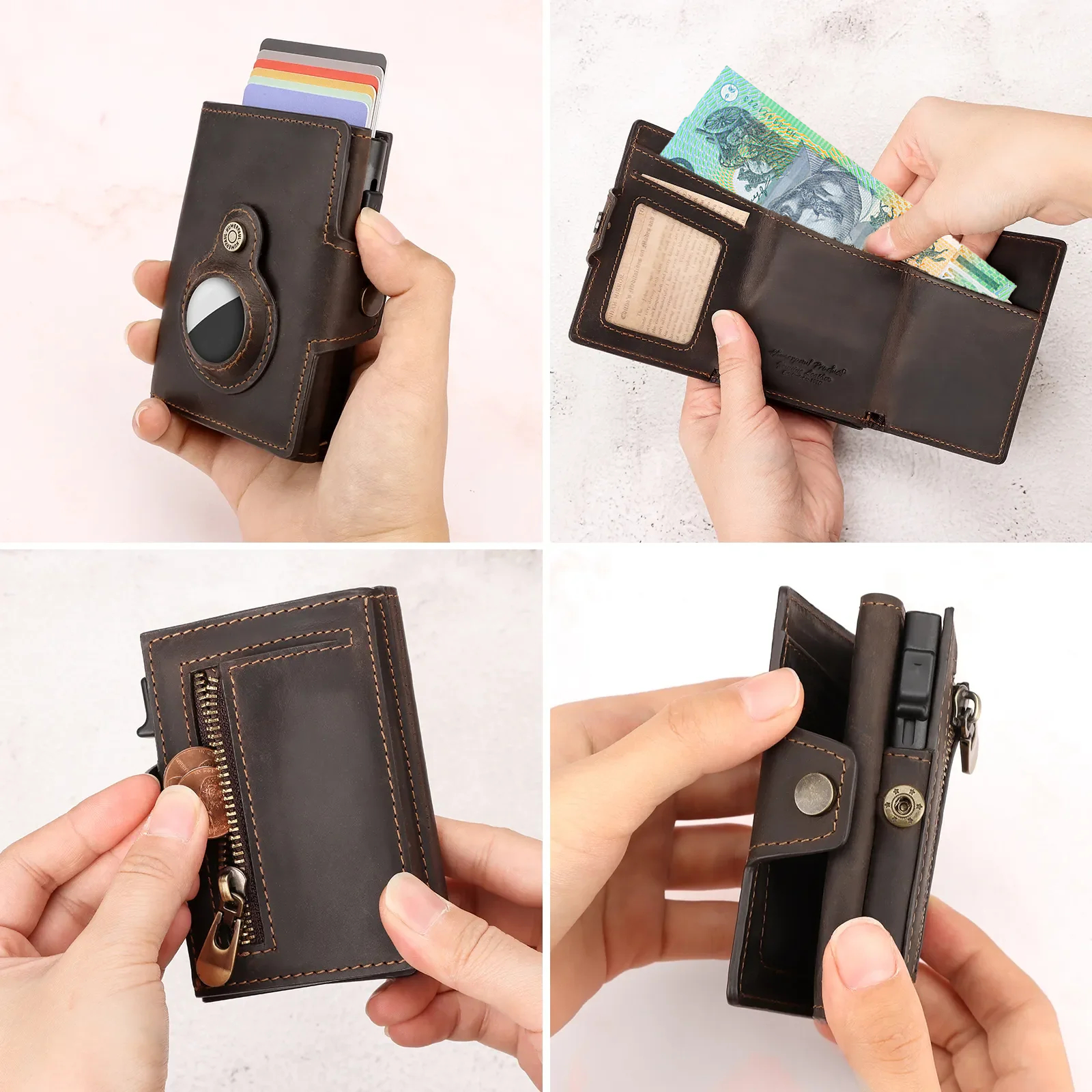 Premium AirTag RFID Blocking Wallet