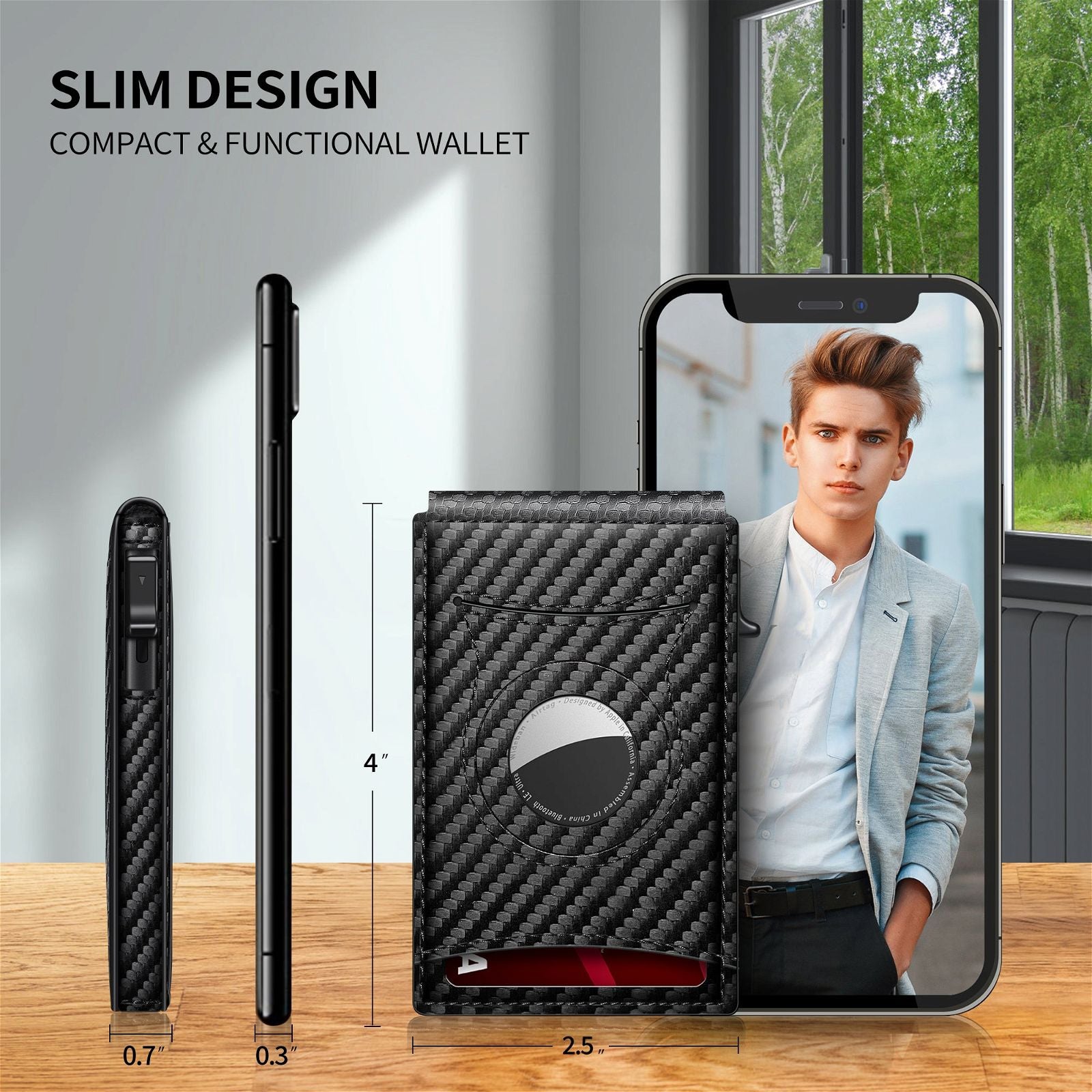 RFID Blocking AirTag Card Holder