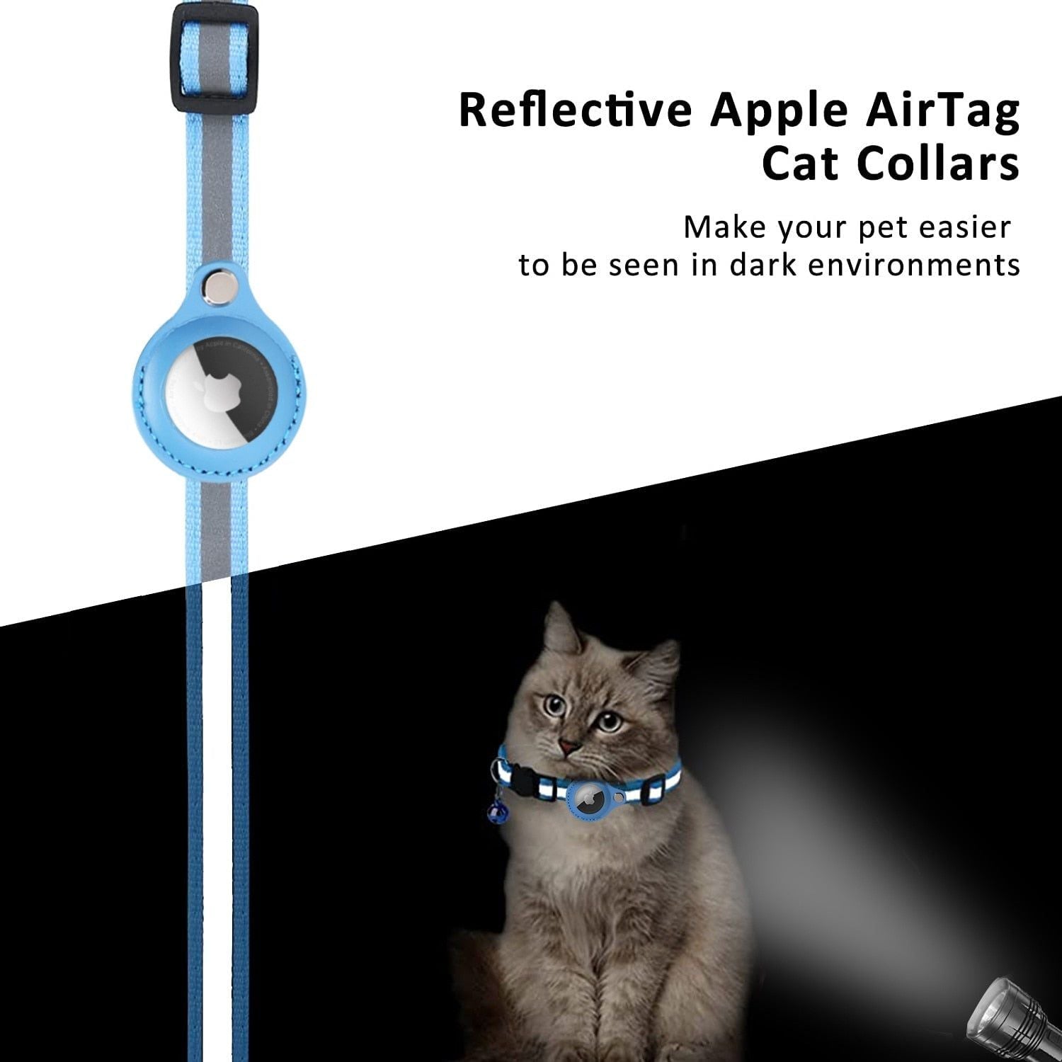 Reflective AirTag Cat Collar