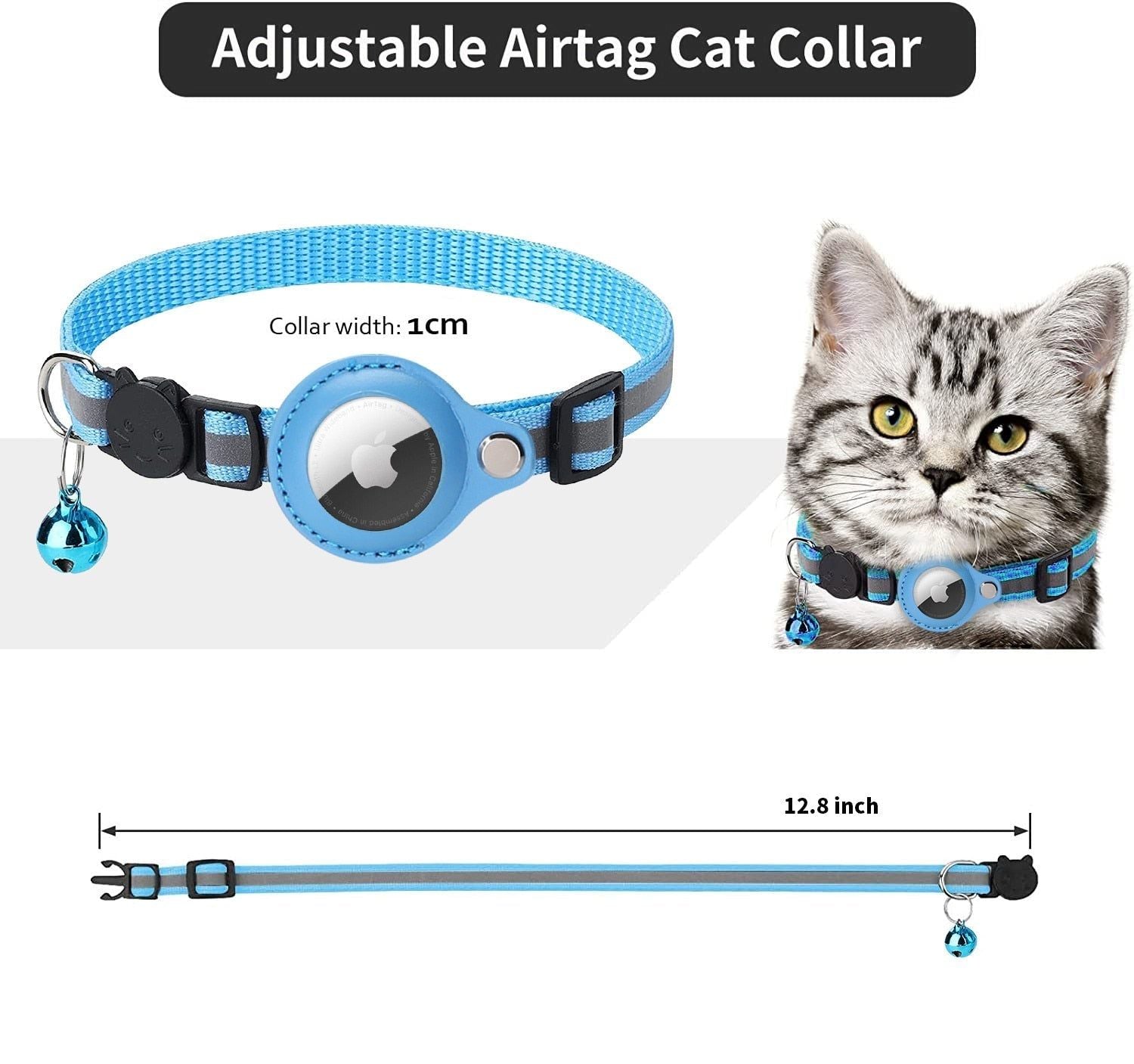Reflective AirTag Cat Collar