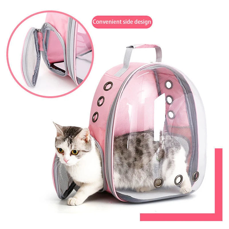 Pet Cat Carrying Bag Space Pet Backpacks Breathable Portable Transparent Backpack Puppy Dog Transport Carrier Space Capsule Bags Trax4u