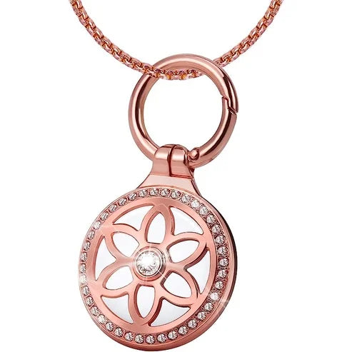 Airtag Necklace for Adults, Metal Jewelry Chain Airtag Holder Necklace for Women Men Necklace for children child Elderly Trax4u