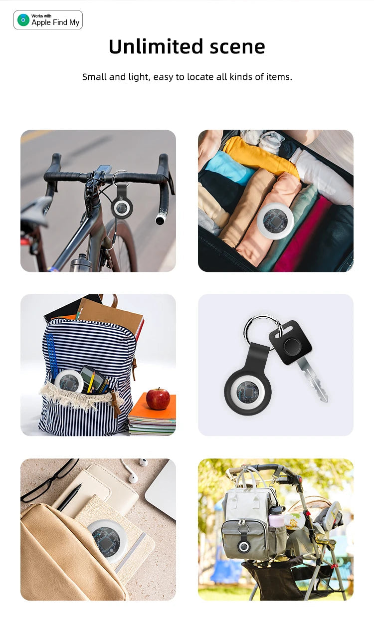 Timethinker Bluetooth GPS Tracker Smart Tag Airtag Work with Apple Find My APP ITag  Locator Air Tags Pet Key Finder for iOS Trax4u