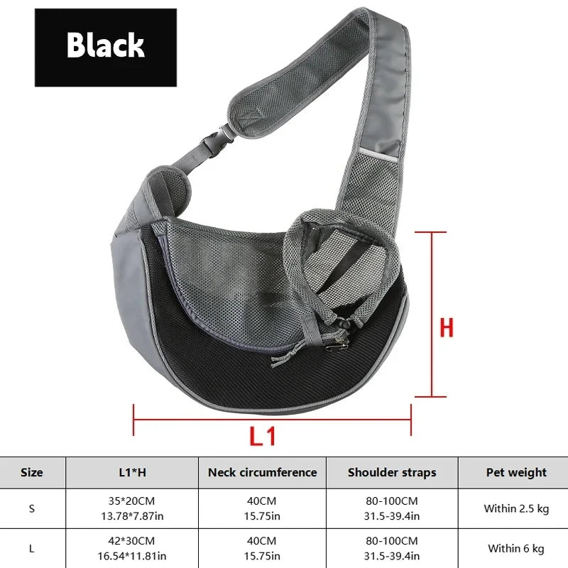 Cat/Dog out backpack,Dog Sling Carrier Breathable Mesh Travel Crossbody Bag For Puppy Cat Hiking Camping Trax4u
