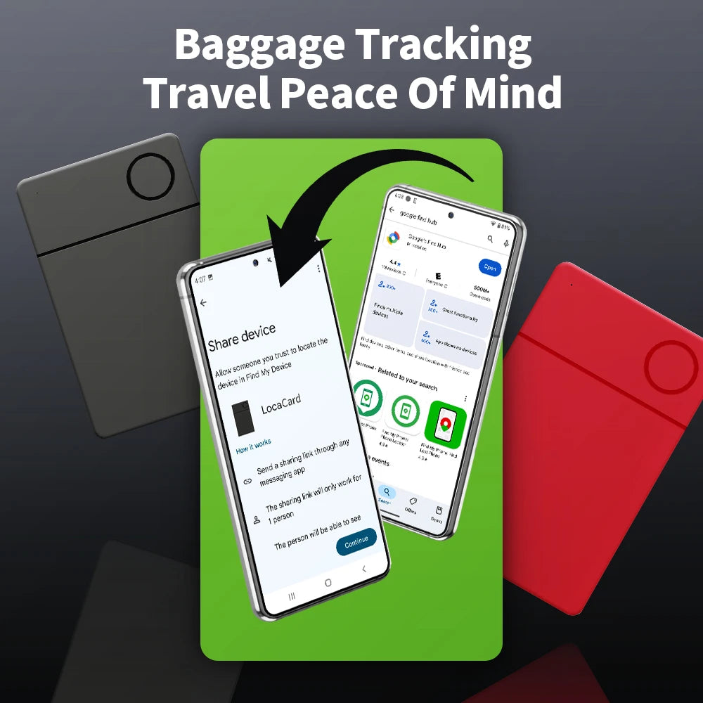Recharging Card Long-Distance Tracker App Remote Locating Finder for Android Google Find Hub Smart Tag for Pixel Xiaomi Vivo GMS Trax4u