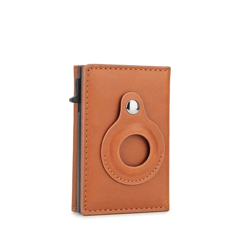 Rfid Credit Card Holder Men Wallets for Airtag Slim Thin Bank Cardholder Case Travel Minimalist Wallet for Apple Air Tag Tracker Trax4u