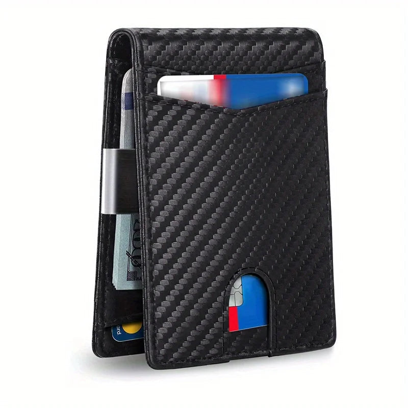 Men's popular wallet with 12 card slots, anti-theft RFID card function, and a US dollar bill compartment, durable Trax4u
