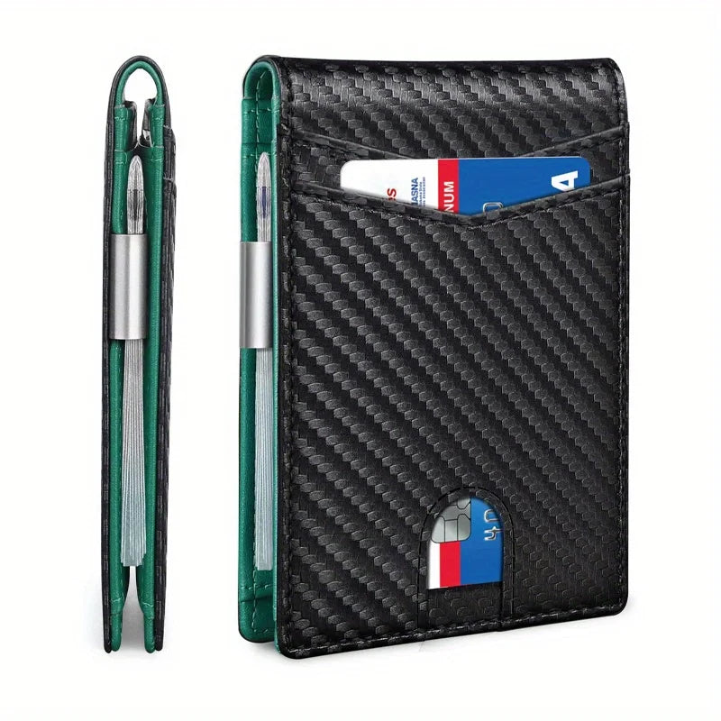Men's popular wallet with 12 card slots, anti-theft RFID card function, and a US dollar bill compartment, durable Trax4u