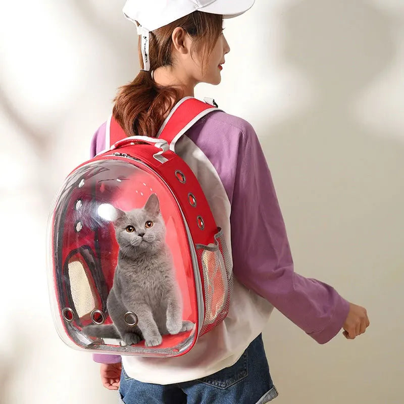 Pet Cat Carrying Bag Space Pet Backpacks Breathable Portable Transparent Backpack Puppy Dog Transport Carrier Space Capsule Bags Trax4u