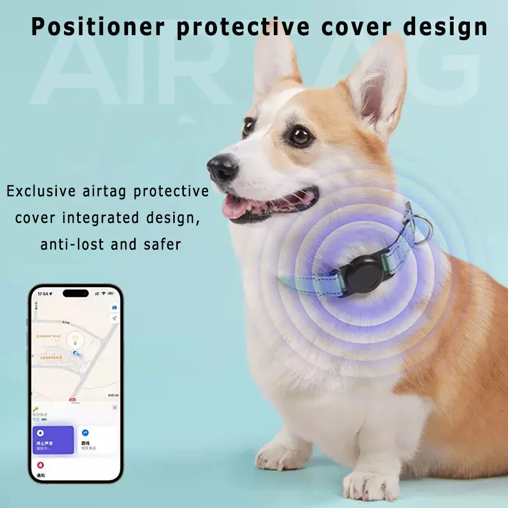 Dog Collar with Airtag Holder Ultra-Durable Comfortable Padded Heavy Duty Dog Collars for Small Medium Large Dogs Trax4u