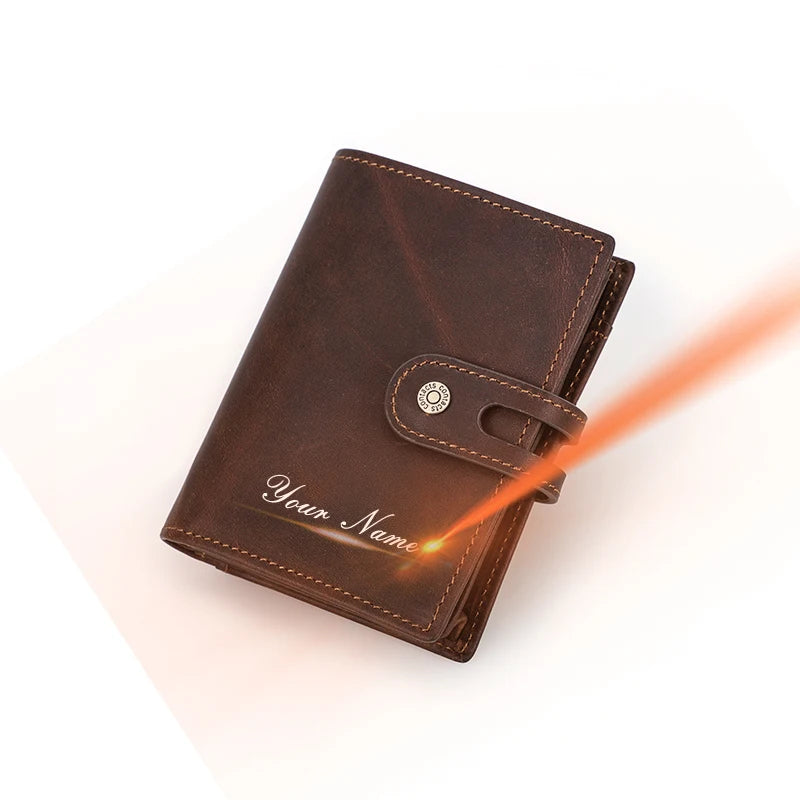 CONTACT'S Genuine Leather AirTag Wallets for Men RFID Aluminum Card Holder Metal Wallets Zip Coin Purse Money Clip Men's Wallets Trax4u