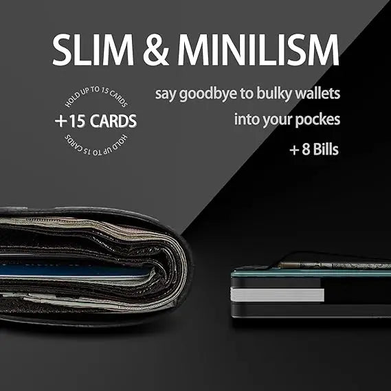 Mag Safe Wallet Money Clip, 2 in 1 Air Tag Holder and Money Clip, [With1 Magnetic Sheets], for Magnetic and Non-Magnetic Phones Trax4u
