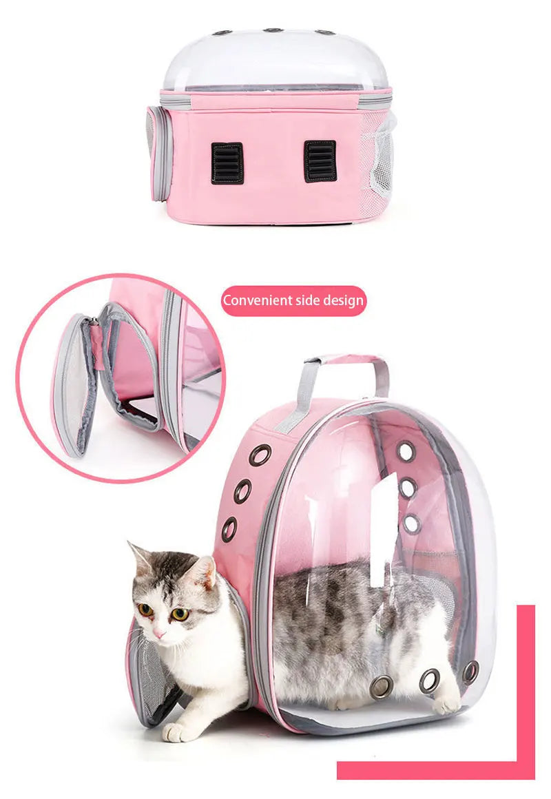 Pet Cat Carrying Bag Space Pet Backpacks Breathable Portable Transparent Backpack Puppy Dog Transport Carrier Space Capsule Bags Trax4u