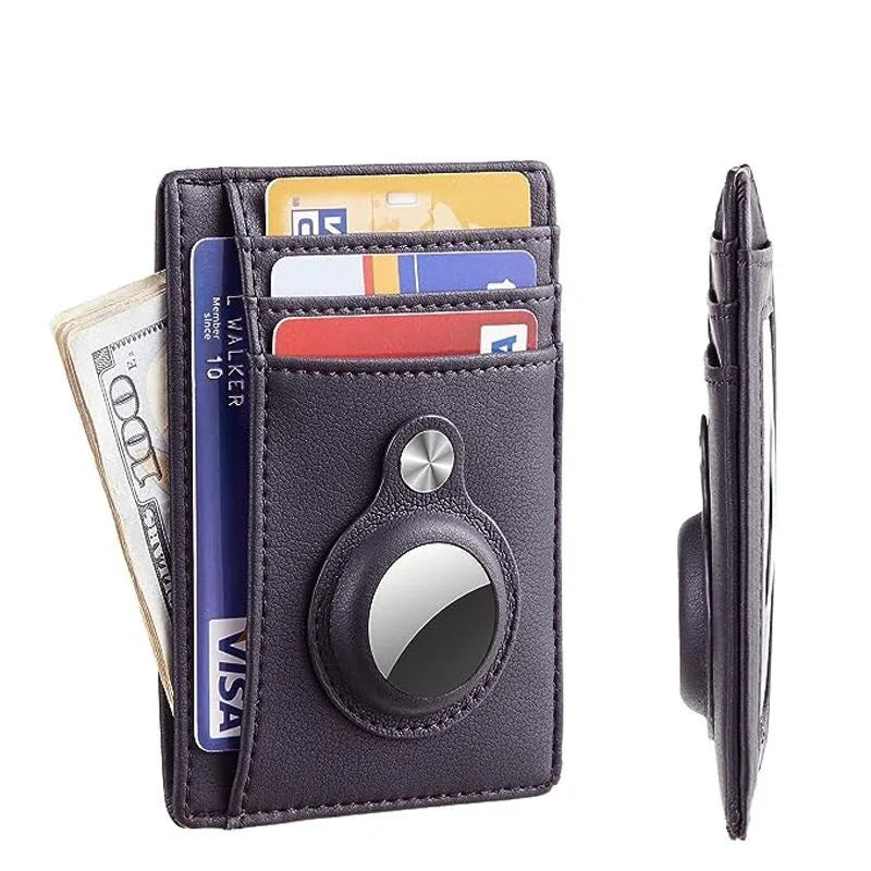 New RFID Blocking Airtag Wallet Slim Minimalist Credit Card Holder For AirTag Protective Case Anti-lost Protective Purse Trax4u