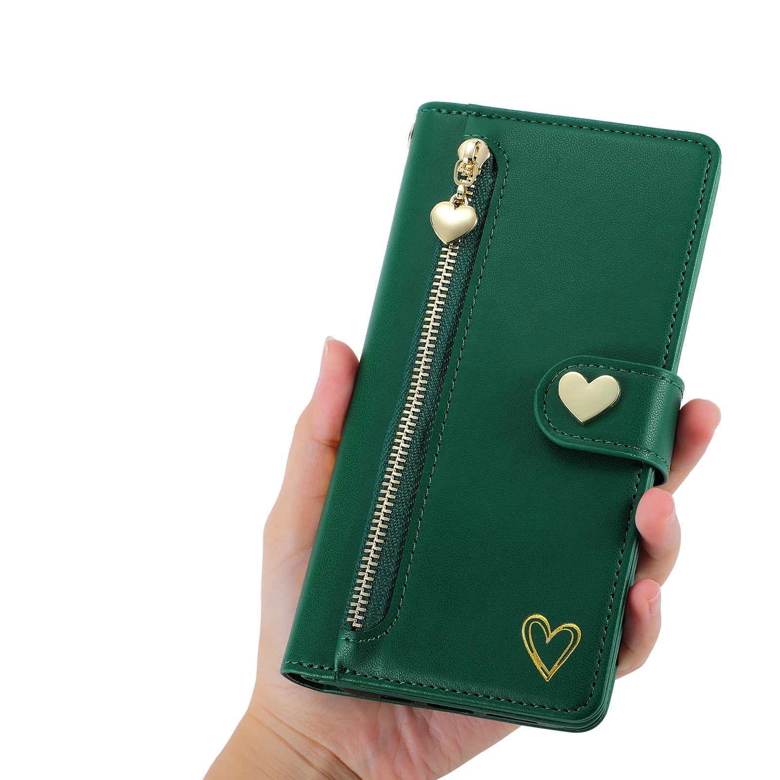 Zipper Cards Solt Wallet Leather Case For Samsung Galaxy S26 Ultra S25 S24 S22 Plus S21 FE A16 A26 A36 A56 A34 A54 Purse Cover Trax4u