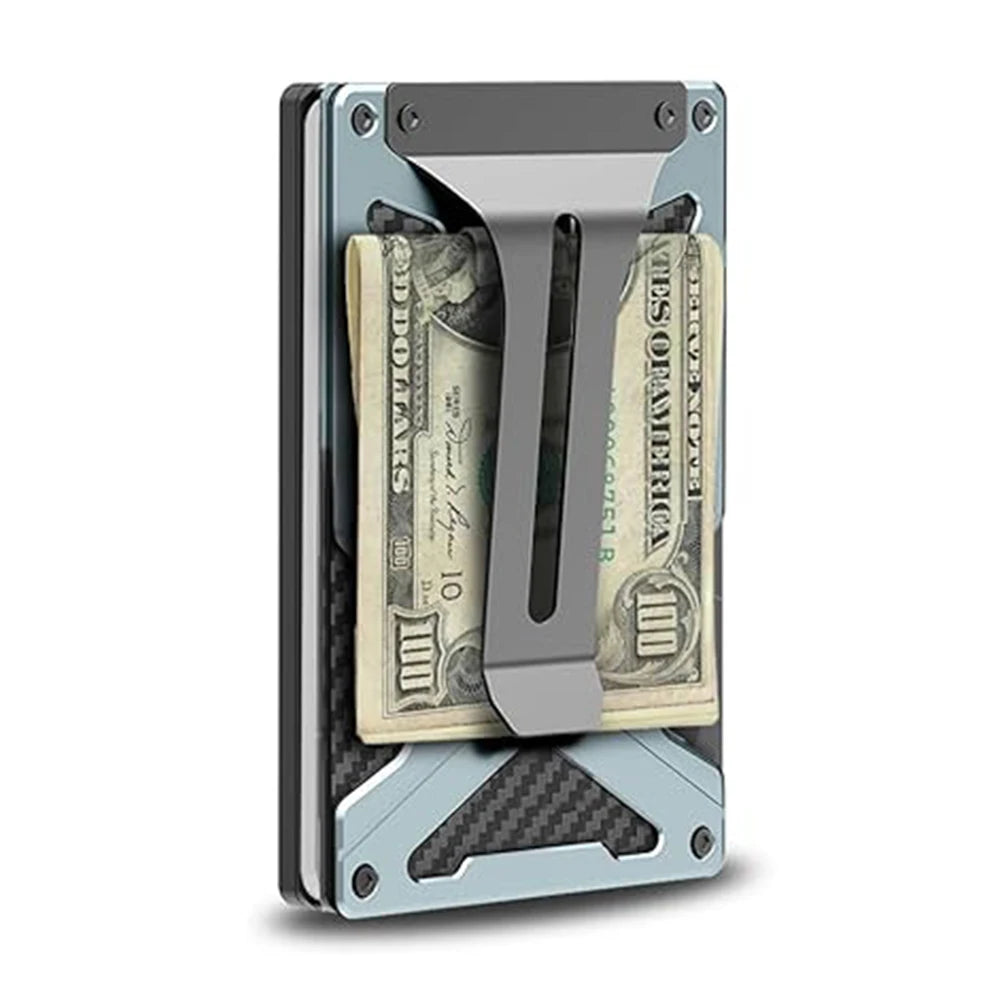 Mag Safe Wallet Money Clip, 2 in 1 Air Tag Holder and Money Clip, [With1 Magnetic Sheets], for Magnetic and Non-Magnetic Phones Trax4u