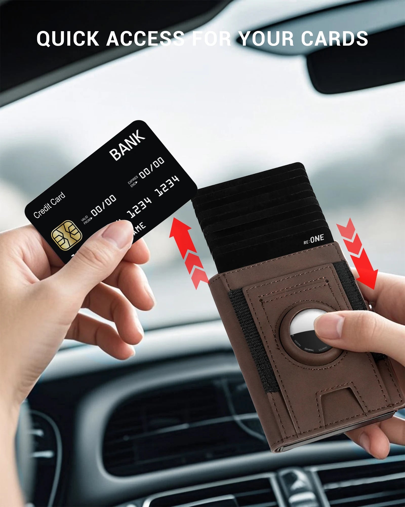 NEW Slim Bifold AirTag Card Holder