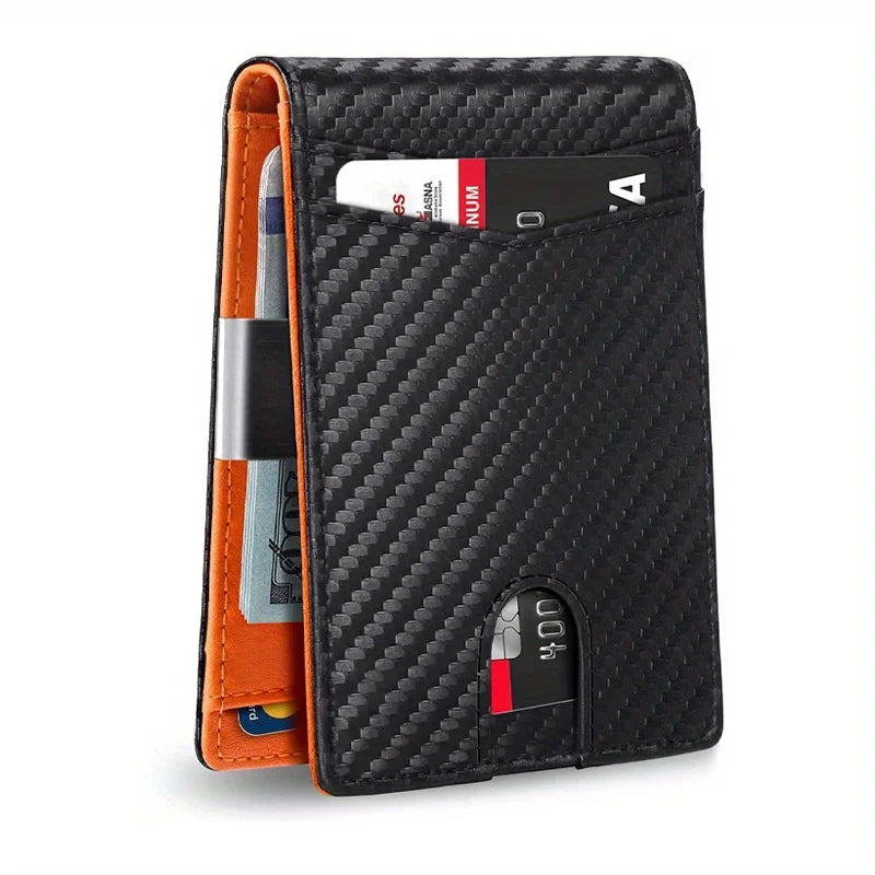 Men's popular wallet with 12 card slots, anti-theft RFID card function, and a US dollar bill compartment, durable Trax4u