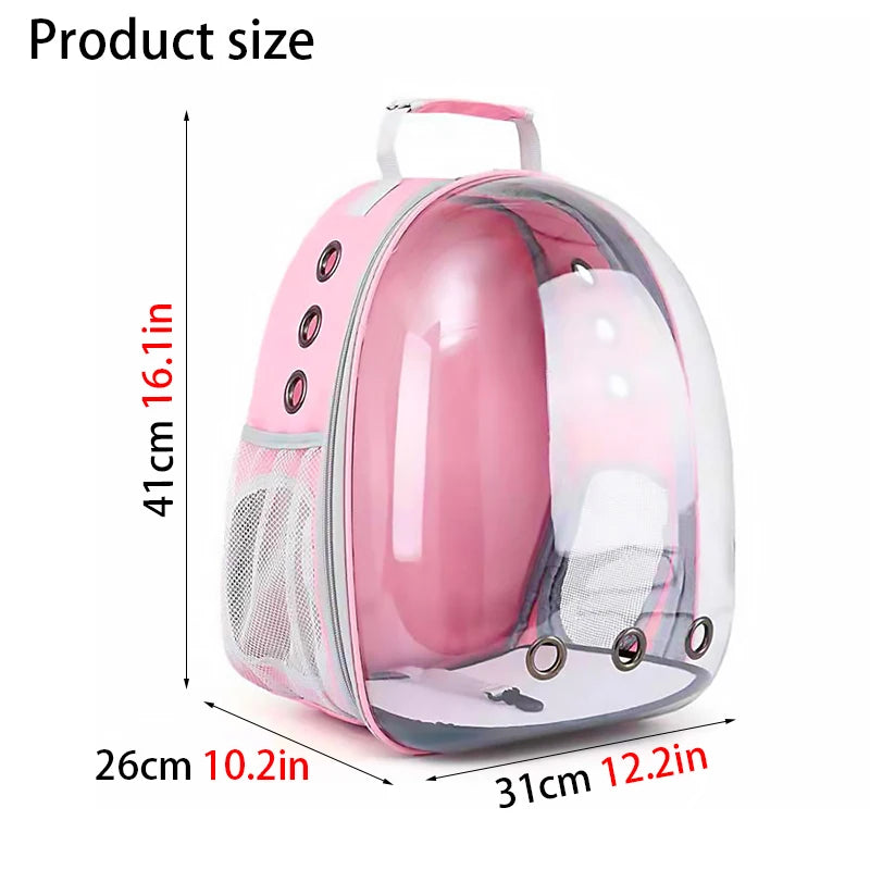 Pet Cat Carrying Bag Space Pet Backpacks Breathable Portable Transparent Backpack Puppy Dog Transport Carrier Space Capsule Bags Trax4u