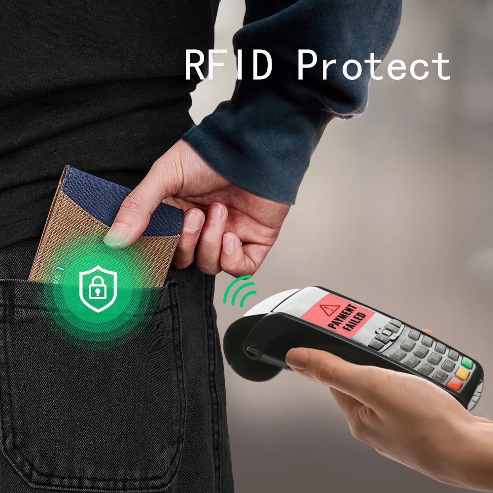 NEW Canvas Leather AirTag Wallet