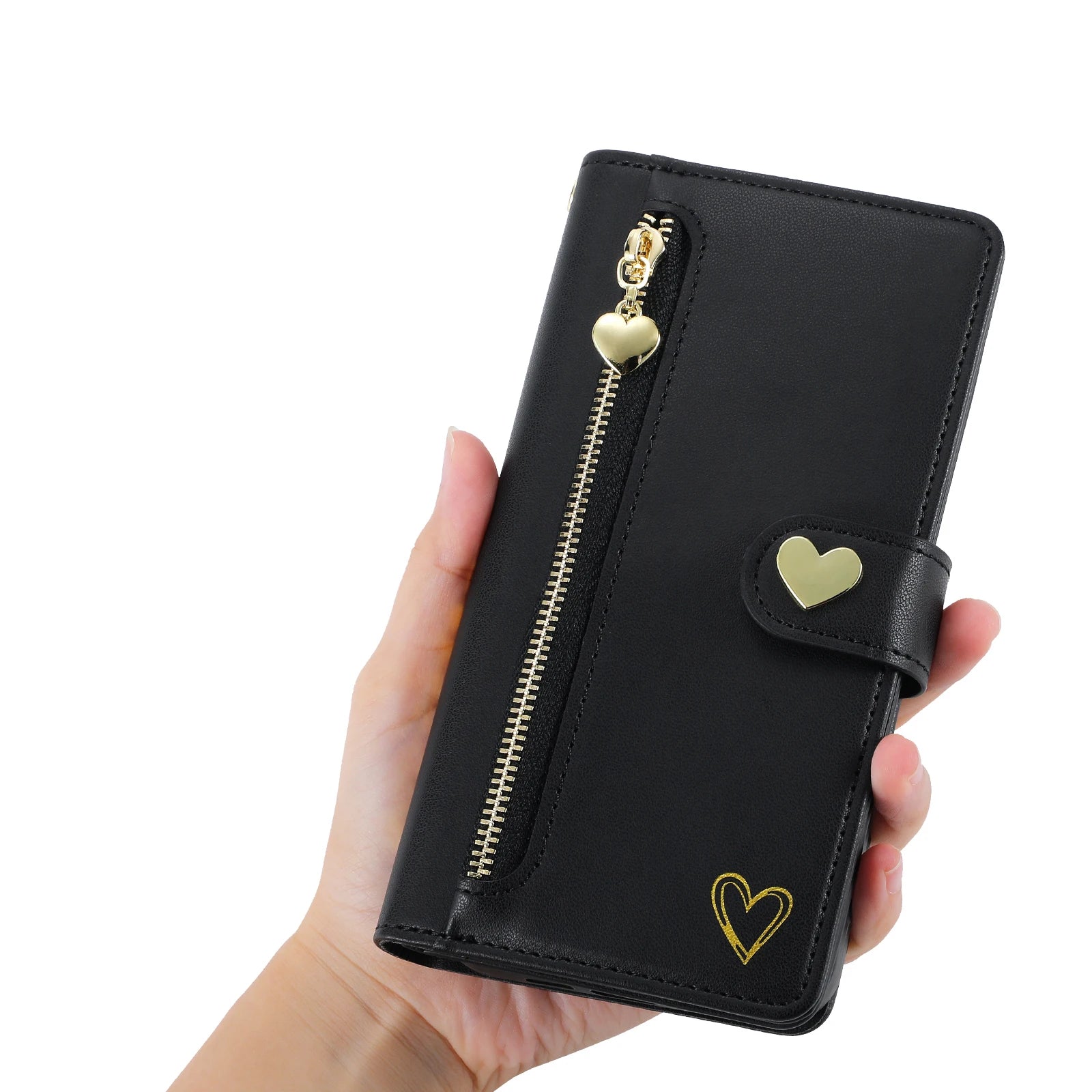 Zipper Cards Solt Wallet Leather Case For Samsung Galaxy S26 Ultra S25 S24 S22 Plus S21 FE A16 A26 A36 A56 A34 A54 Purse Cover Trax4u