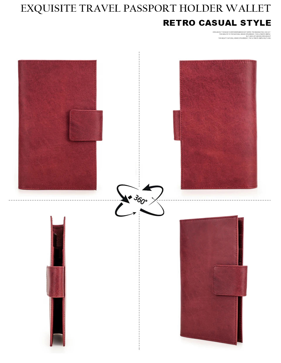 CONTACT'S Genuine Leather Family Passport Clutch Wallets RFID Card Holder AirTag Slot Passport Cover Families Travel Bag Handbag Trax4u