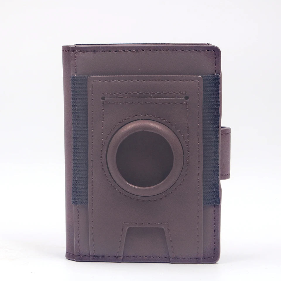 Rfid Blocking Wallet For Men Fashion Short Bifold Slim Pop Up Aluminum Credit Card Case Box With AirTag Holder ID Case Gift Box Trax4u
