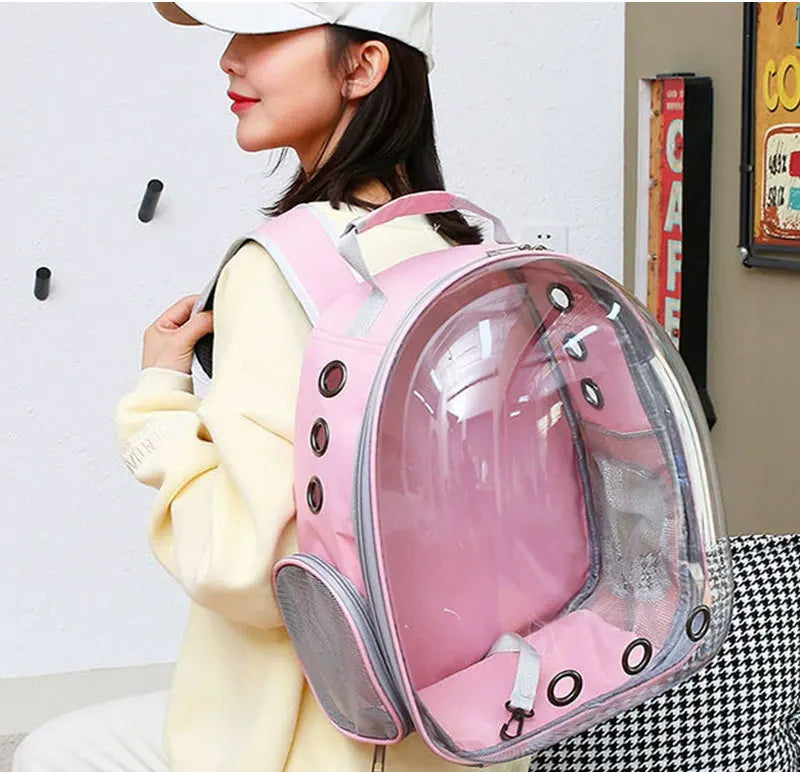 Pet Cat Carrying Bag Space Pet Backpacks Breathable Portable Transparent Backpack Puppy Dog Transport Carrier Space Capsule Bags Trax4u